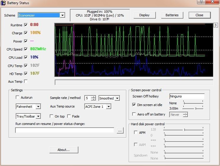 battery status software