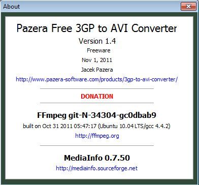 Pazera Free 3GP to AVI Converter - Screenshot #7