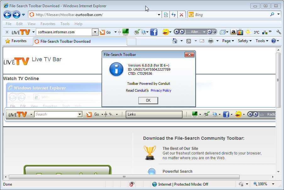 File-Search Toolbar - Screenshot #1