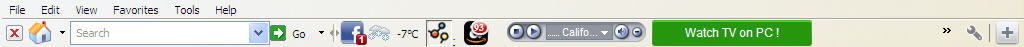 Watch Live TV Free Toolbar - Screenshot #1