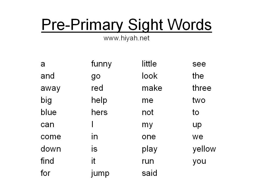 Pre-Primer Words latest version - Get best Windows software