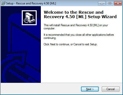 IBM Rescue and Recovery - Screenshot #2