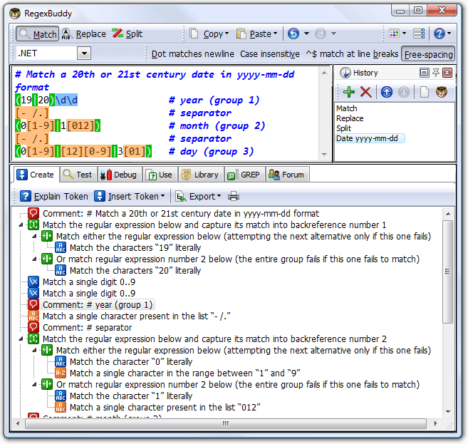 JGsoft RegexBuddy - Screenshot #6
