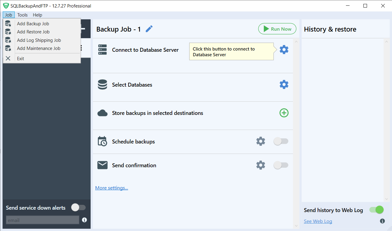 SQL Backup аnd FTP - Screenshot #2