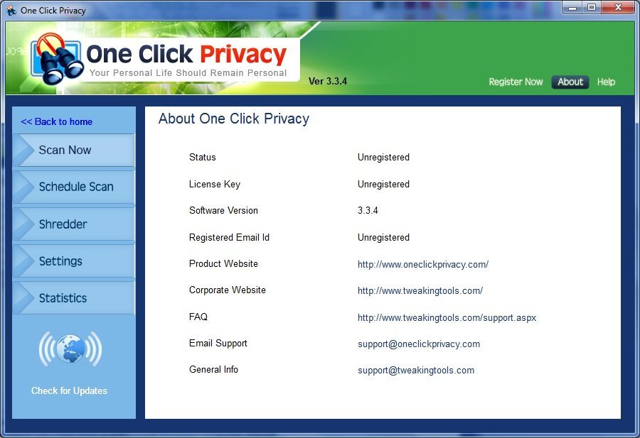 One Click Guide One Click Privacy latest version - Get best Windows software