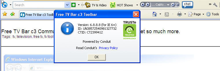 Free TV Bar c3 Toolbar - Screenshot #1