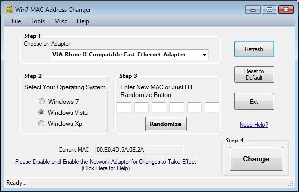 Win7 MAC Address Changer - Screenshot #8