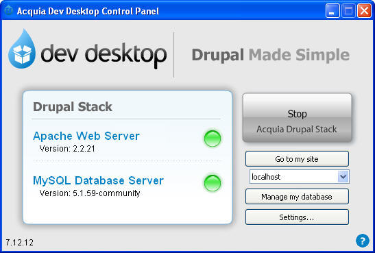 Acquia Dev Desktop - Screenshot #4