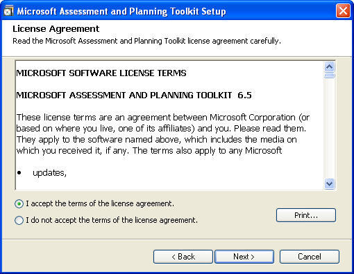 microsoft assessment and planning toolkit windows 7