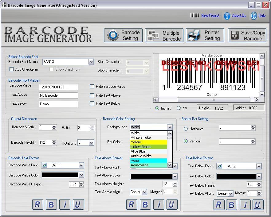 software barcode generator