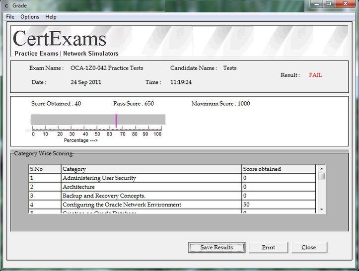 Exam Simulator For OCA - Screenshot #1