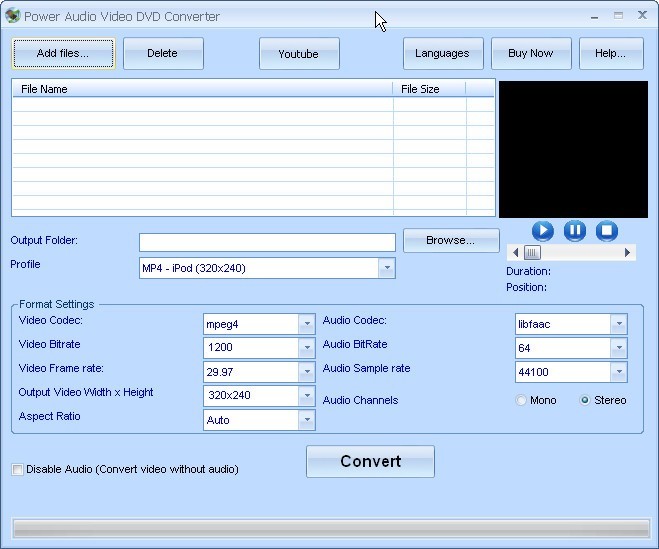 Power Audio Video DVD Converter - Screenshot #4