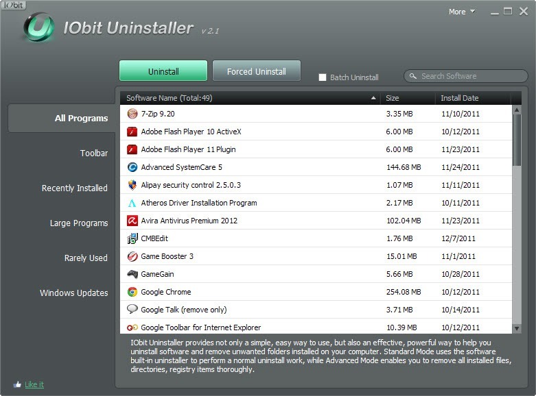 iobit uninstaller free download for windows 7