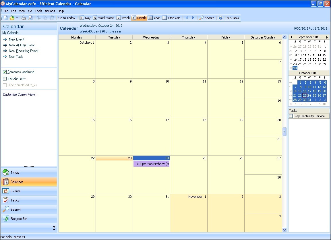 Efficient Calendar latest version Get best Windows software