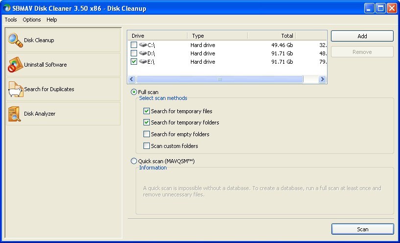 SBMAV Disk Cleaner - Screenshot #6