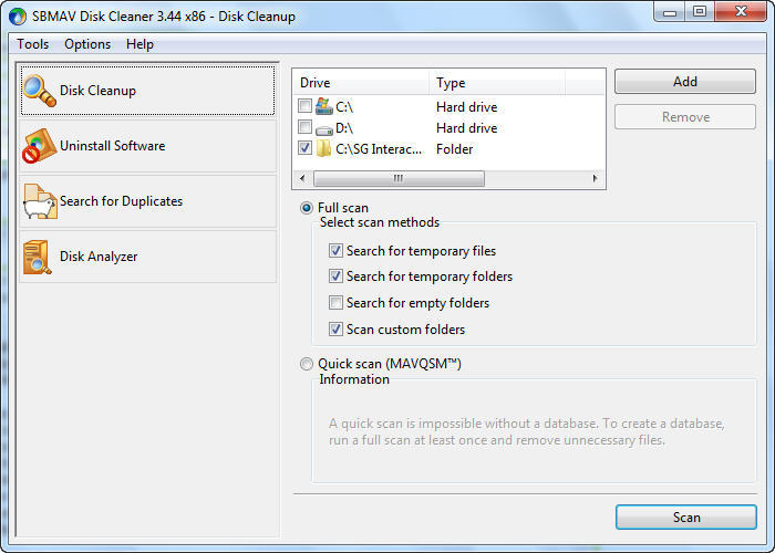 SBMAV Disk Cleaner - Screenshot #9