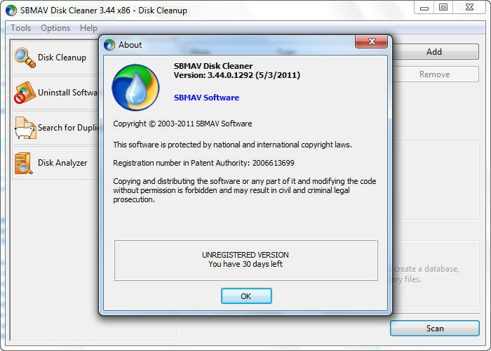SBMAV Disk Cleaner - Screenshot #7