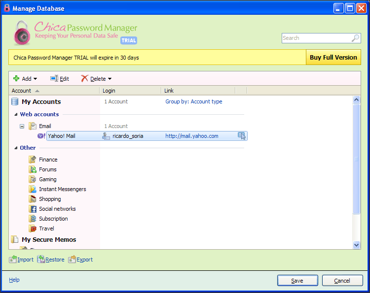 Chica Password Manager - Screenshot #12