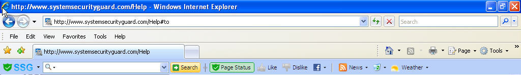 System Security Guard Toolbar - Screenshot #1