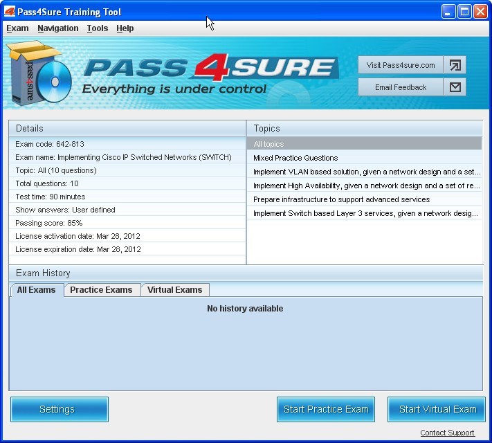 Pass4sure Questions and Answers for Cisco 642-813 - Screenshot #2
