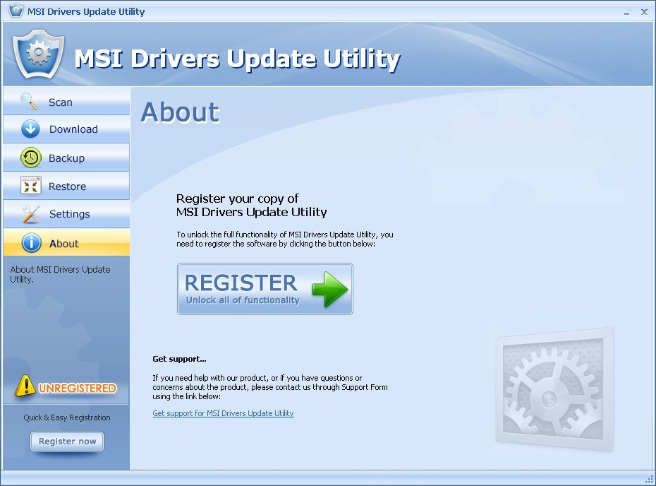 msi driver update tool