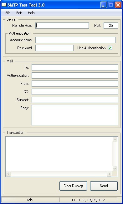 SMTP Test Tool - Screenshot #1