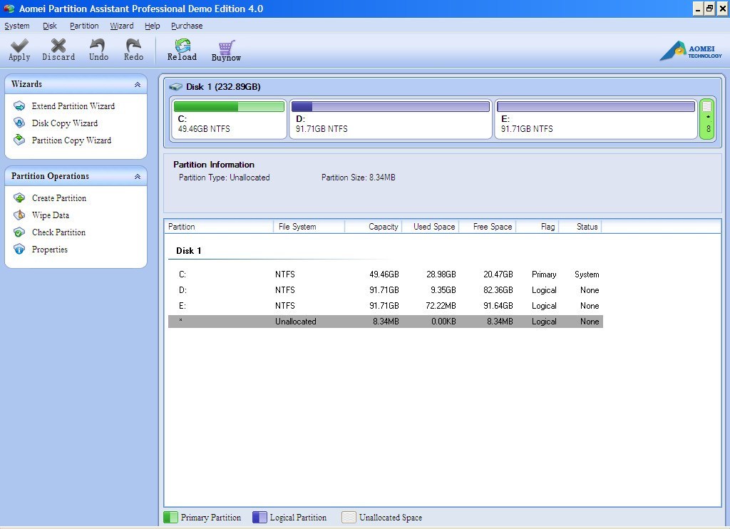 AOMEI Partition Assistant Pro 10.2.1 download the last version for windows