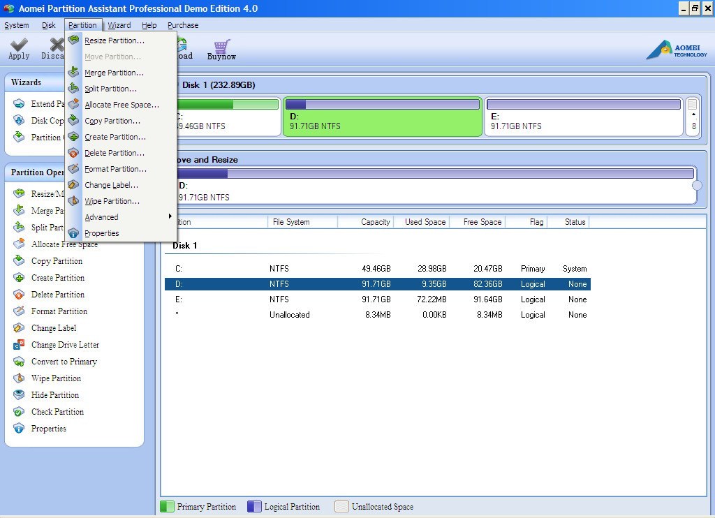 instal the new AOMEI Partition Assistant Pro 10.2.0