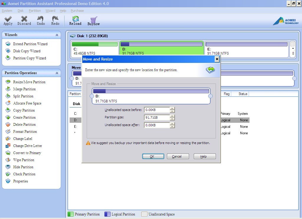 instaling AOMEI Partition Assistant Pro 10.2.1