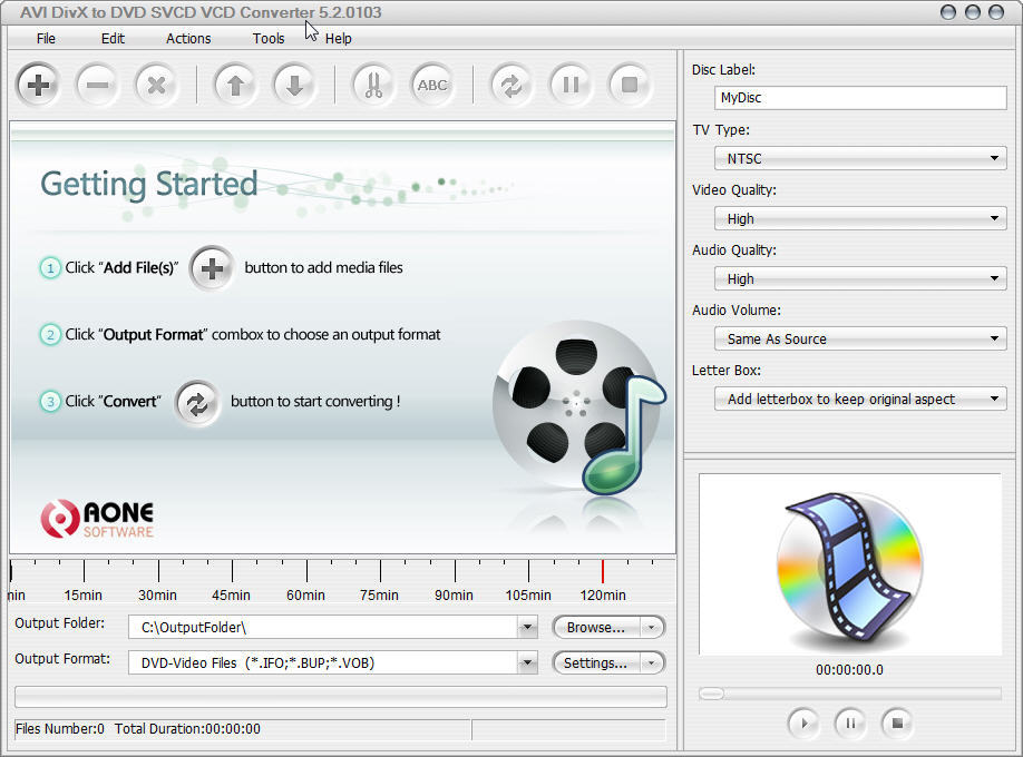 AVI DivX to DVD SVCD VCD Converter - Screenshot #2