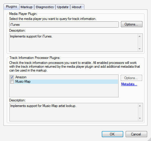Now Playing Plugin for Windows Live Writer - Screenshot #3