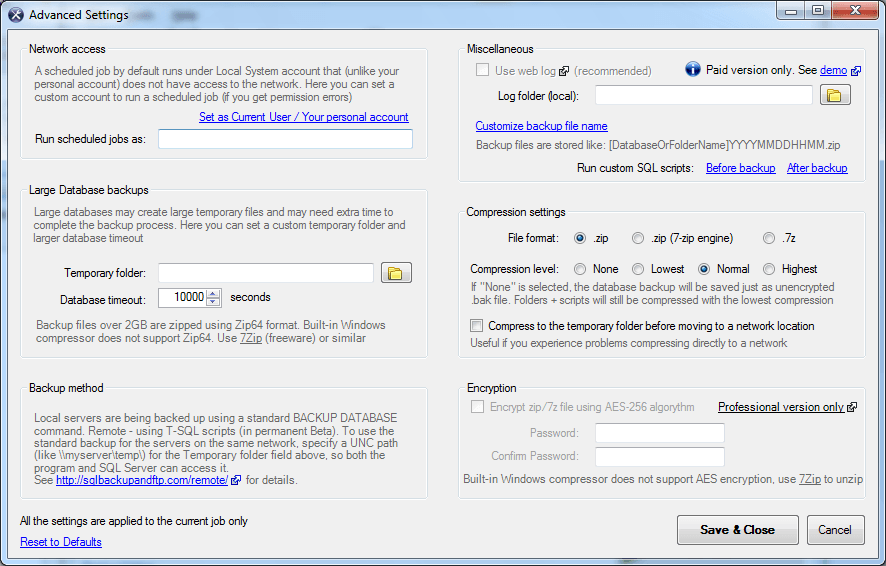 SQL Backup аnd FTP - Screenshot #15