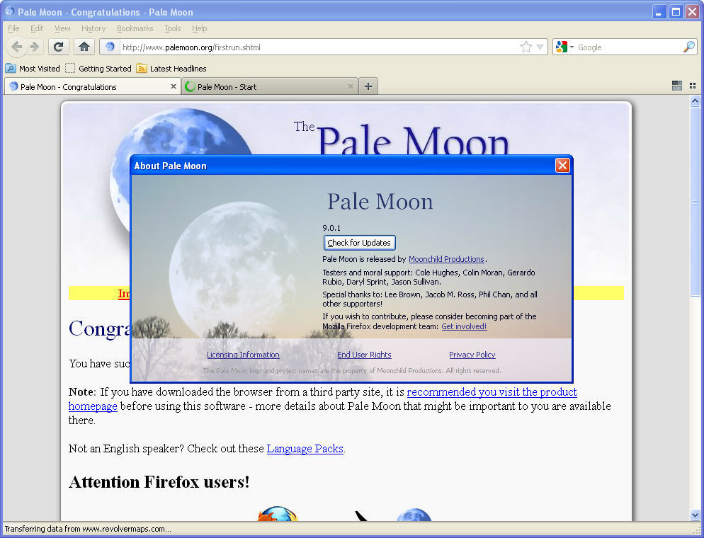update pale moon