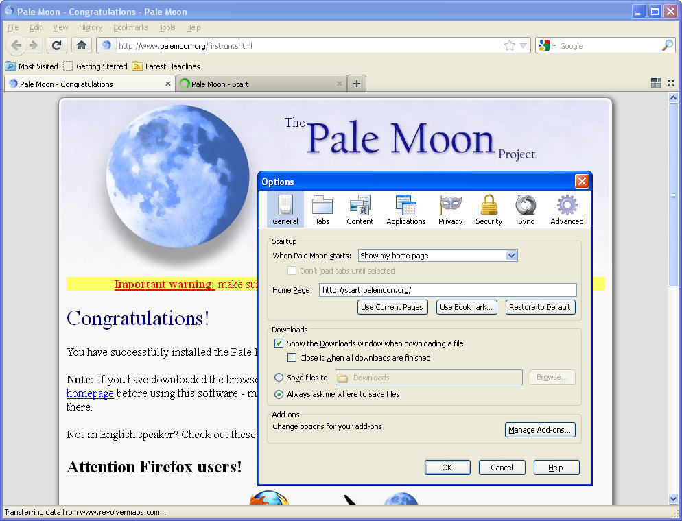 Pale Moon - Screenshot #23.