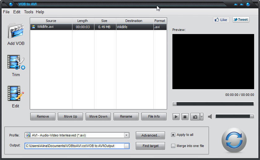 VOB to AVI download for free - SoftDeluxe