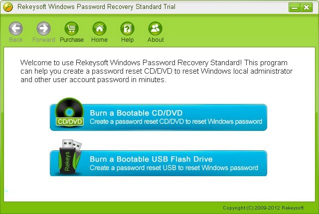 Rekeysoft Windows Password Recovery Standard - Screenshot #1