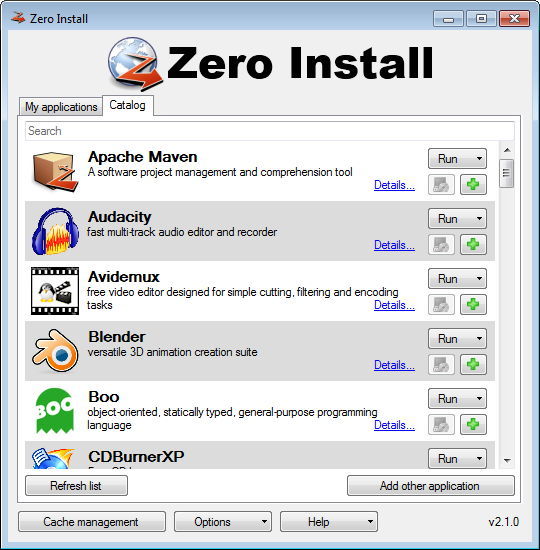 Zero Install 2.25.2 for windows download