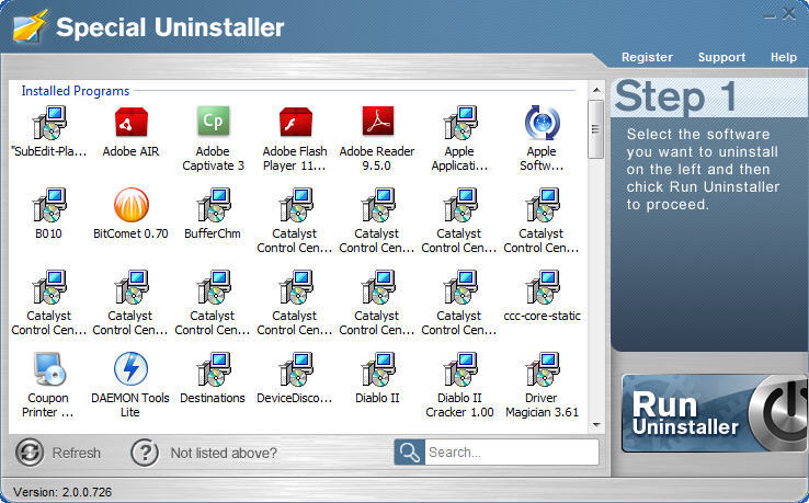 Special Uninstaller - Screenshot #1