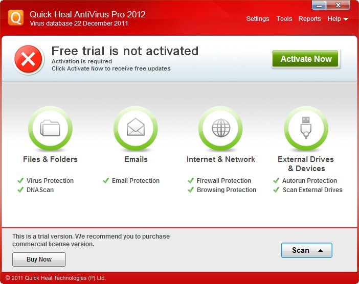quick heal antivirus remove tool