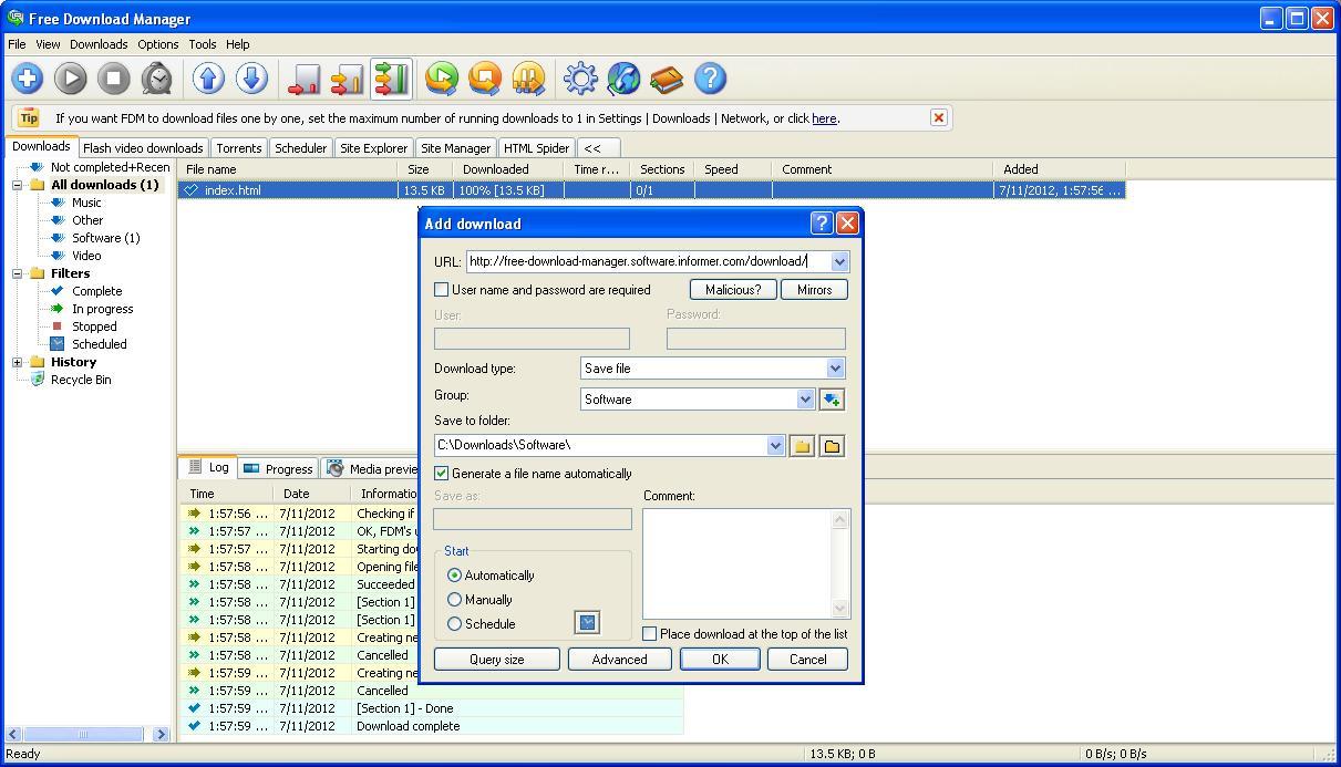 Free Download Manager - Screenshot #21