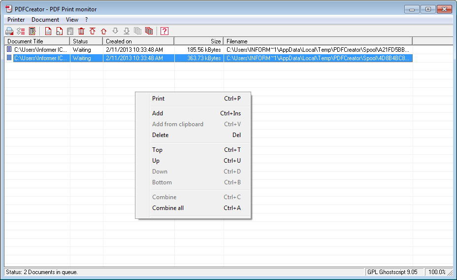 PDFCreator - Screenshot #20
