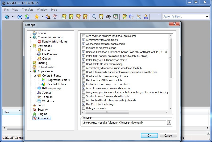 ApexDC++ - Screenshot #2