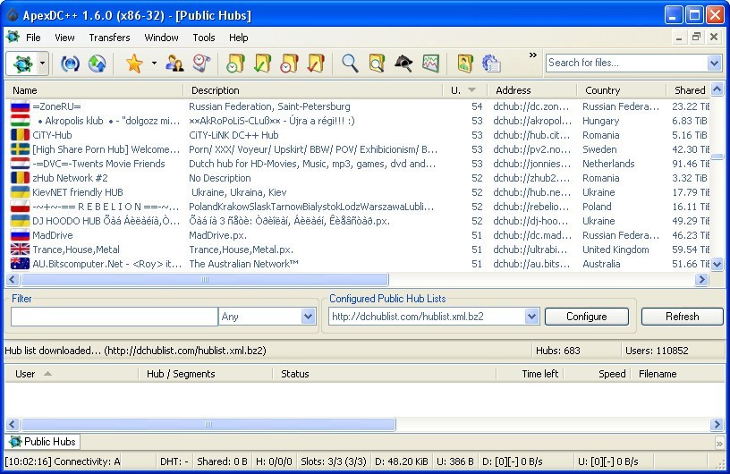 ApexDC++ - Screenshot #1