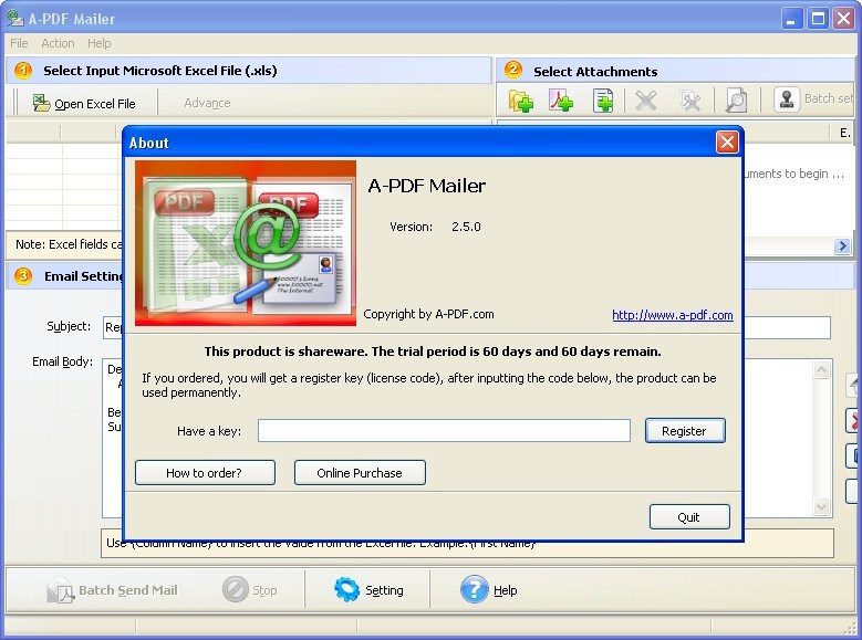 A-PDF Mailer - Screenshot #2