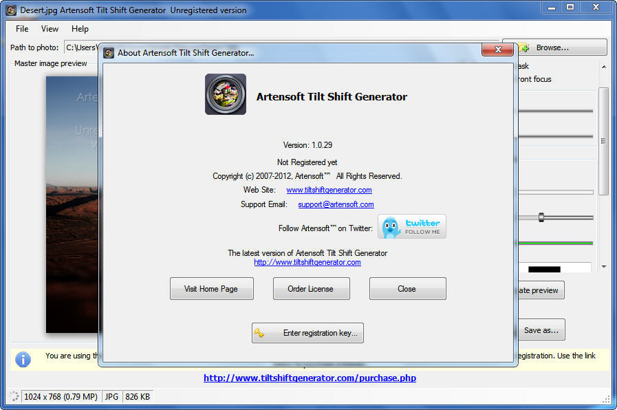 Artensoft Tilt Shift Generator - Screenshot #8