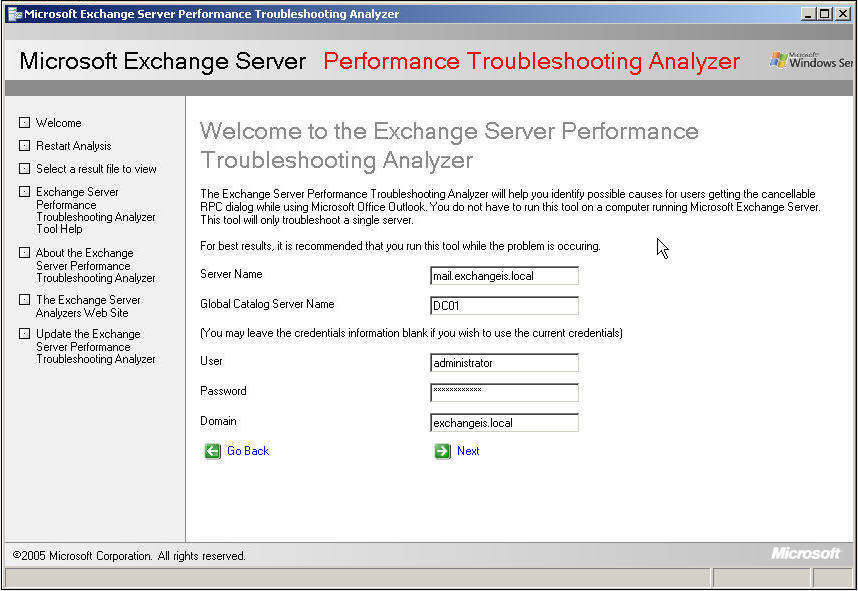 Microsoft Exchange Server Performance Troubleshooting Analyzer latest