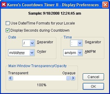 Karen's Countdown Timer II - Screenshot #1