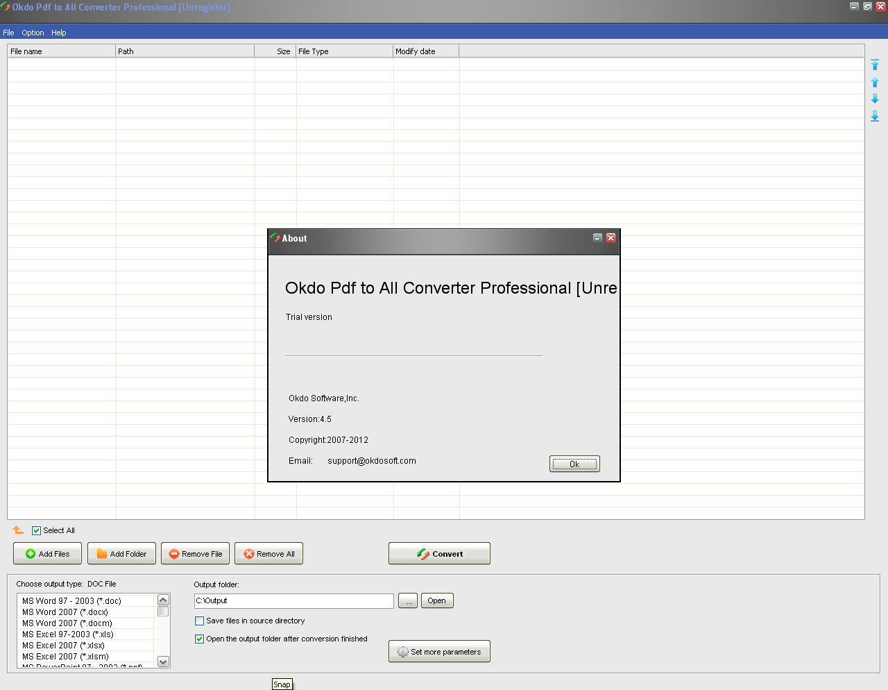 Okdo Pdf to All Converter Professional - Screenshot #15