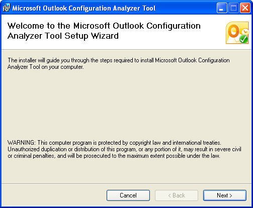 Microsoft Outlook Configuration Analyzer Tool - Screenshot #2