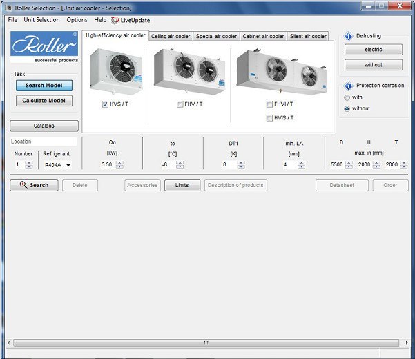 Walter Roller Selection Program - Screenshot #4
